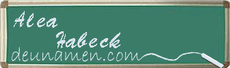 Alea Habeck Visitenkarte